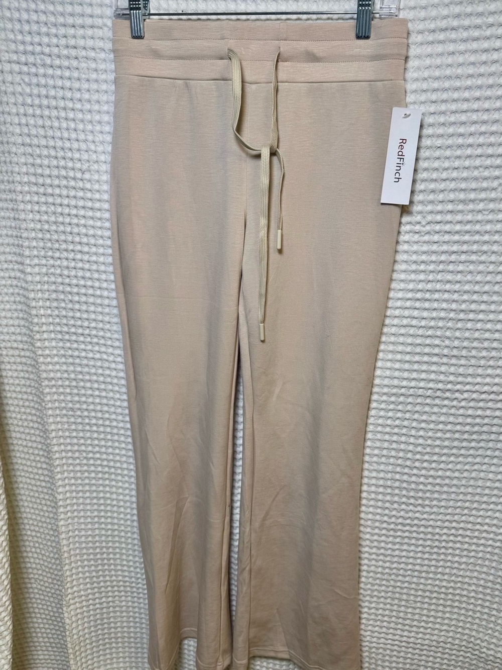Beige Boot-Cut Lounge Pants